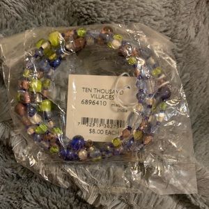 NWT Ten Thousand Villages Glass Beaded Bracelet
